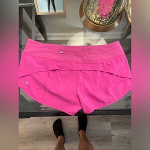 Sonic pink speed up shorts mid rise